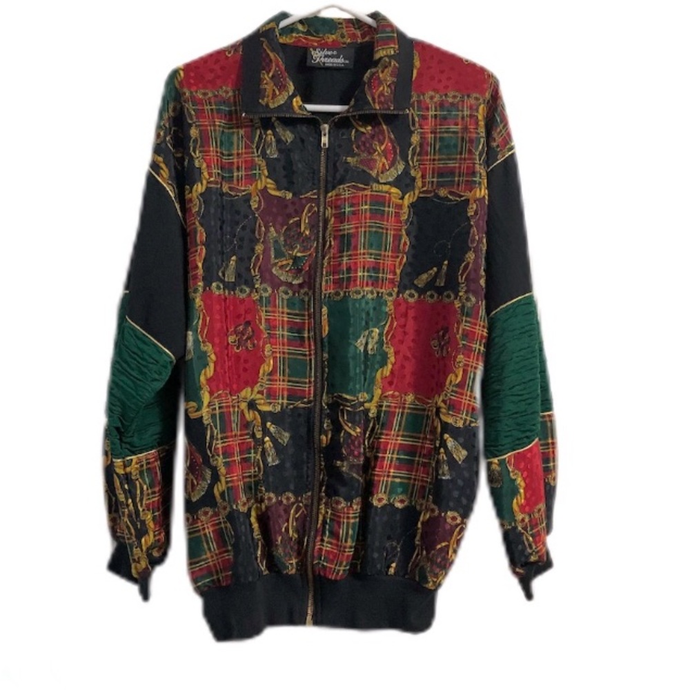 Vintage Silver Threads LTD Patterned Jacket Large
